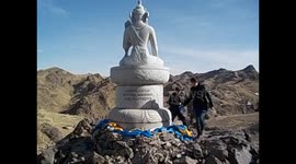 Mongolia. Gobi desert tour. Day 2. (7) Offering milk to buddhist Goddess. 2015