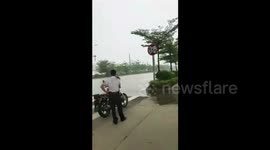 Ultra-localised rain falls in southern China