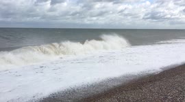White horses on the waves in North Norfolk