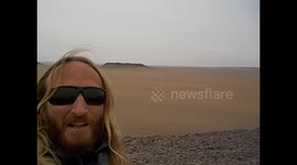 Mongolia. Gobi tour. Day 5 (9) Flat desert and mountains with rocks, mounds. 2015
