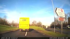 nearly got wiped out by a truck