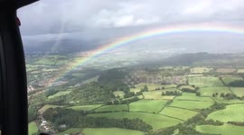 Rainbow from the #Wales @air_ambulance returning to base before #StormAileen arrived this afternoon! https://t.co/ZG0Lvsoo3u