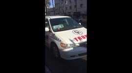 Trump supporters gather in Hollywood CA and have to be protected by police units