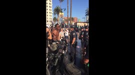 African American Anti Trump supporter furious with black Trump supporter-threatens beating