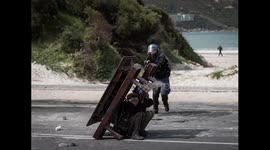 Shocking moment police shoot boy at close range