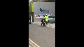 Construction worker fight in London