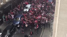 FC Cologne fans march through central London