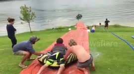Epic Slip n Slide Australia Day 2017 Valley Lake, Ultimate Waterslide, Mt Gambier