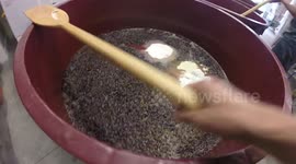 Mixing Grape Mash