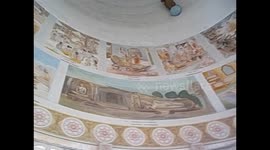 Sri Lanka. Colombo. Sambodhi Chaitiya. Views inside buddhist temple and port. 2015