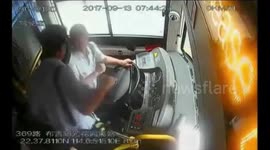 Man grabs steering wheel after driver refuses to stop bus