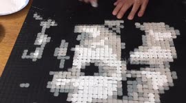 Mosaic painting of Sir Isaac Newton