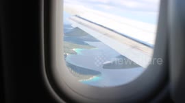 Coast of Curaçao from Airplane