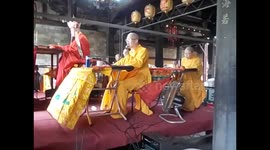 Taiwan. Tamsui. Fuyou temple. Songs and prayers buddhist monks. 2015