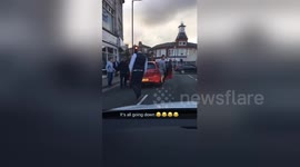 Newsflare Edit - Road rage in Doncaster after St Leger Stake horserace