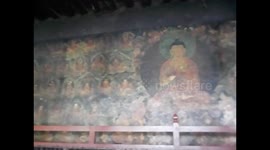 Tibet. Lhasa III. (1) Jokhang temple. Buddhist murals inside 2015