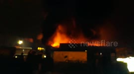 Fire in north London wood green. Huge blaze near Tottenham in London