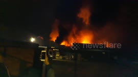 Huge fire raging in North London