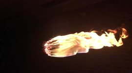 Students make a 'Death Star' fireball using matches