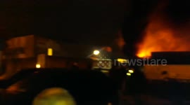 Huge warehouse blaze in White Hart Lane, Tottenham
