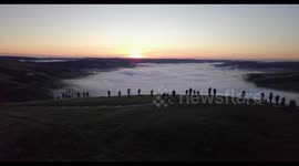 Photographers gather to capture stunning cloud inversion at UK valley