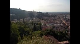 Italy.Italia. Verona (3) River and city Views from castle Saint Peter. Castel San Pietro. 2015