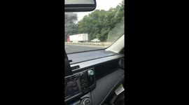 Semi Truck On Fire