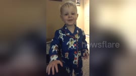 Newsflare Edit - Toddler excited about the ABCs