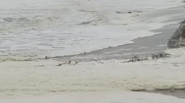 Ocean floods boardwalk Ocean city nj