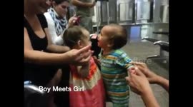 Baby Boy Meets Baby Girl at DCA Airport