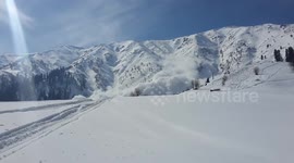 Avalanche at Gulmarg Ski Resort, Kashmir, India