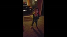 Adorable toddler freaks out about birthday decorations