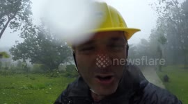 Me getting hit by flying tree branch in Cyclone Winston. Near death moment