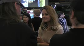 Emily Atack interview by celebrities TV at the Lies We Tell Film Premiere, London, UK