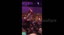 Protester calls Erdogan 'terrorist' at New York event