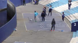 One-legged boy on crutches scores wonder goal