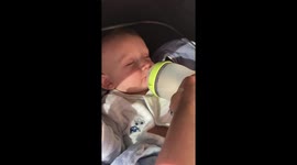 Baby falls asleep