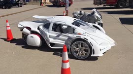 Futuristic Car & Racing Motorcycle