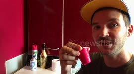 UK man shows off his amazing skills with tiny cups