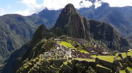 Sunny Machu Picchu Peru view
