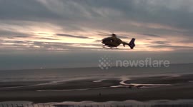 spectacular helicopter landing