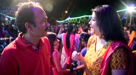 Garba - People enjoying gujarati street style dance garba in Toronto