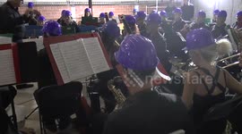 Concert at the metro building site