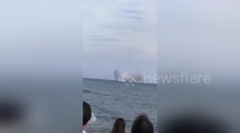 Further footage of moment typhoon jet crashed into sea in Italy