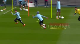 Ederson and Bernardo Silva engage in funny training ground bust-up