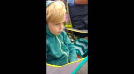 Toddler's reaction to Monster Truck show