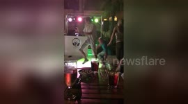 Turkey revellers in Despacito dance fail