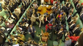 Ugandan lawmakers fight in parliament
