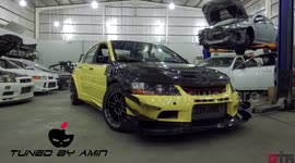 Evo on Dyno with Nitros and Backfire