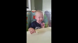 Sleeping ice cream baby